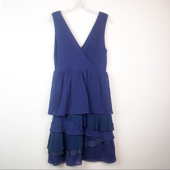 Anthropologie Ric Rac Tonal Gingham Tiered Dress - Picture 5 of 8